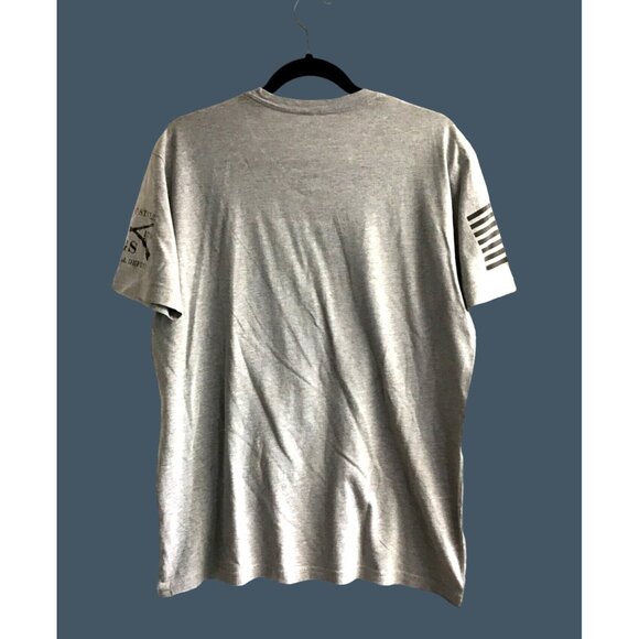GRUNT STYLE- MENS GREY GRAPHIC CREW NECK SHORT SLEEVE T-SHIRT SIZE LARGE - Picture 2 of 7